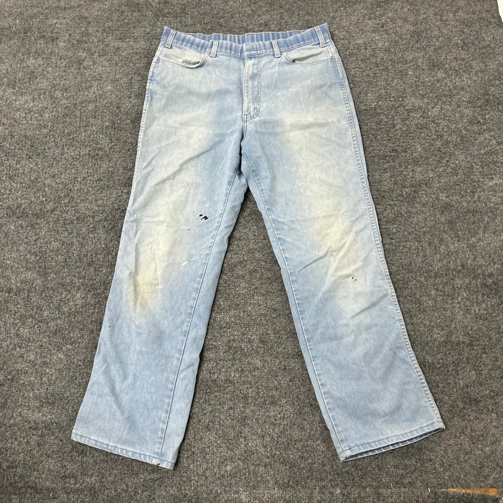 Rustler Jeans Mens Size 36x30 Light Wash Straight Leg Denim Made in USA Vintage